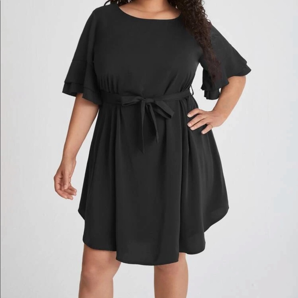 Boho flounce sleeve tunic dress - Picture 15 of 16
